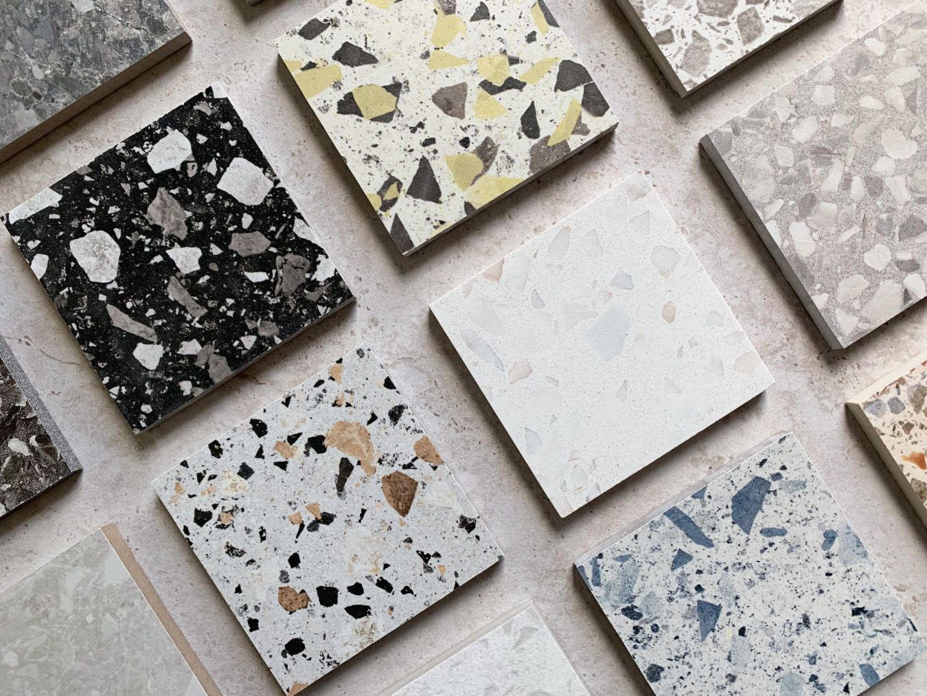 different designs of terrazzo tiles